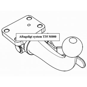 Skjult avtakbart sykkelholder tilhengerfeste for Dacia Spring. rg 10/2020