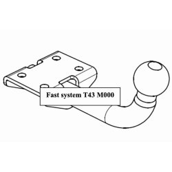 Sykkelholder tilhengerfeste med ball for VW UP. rg 02/2012 - 