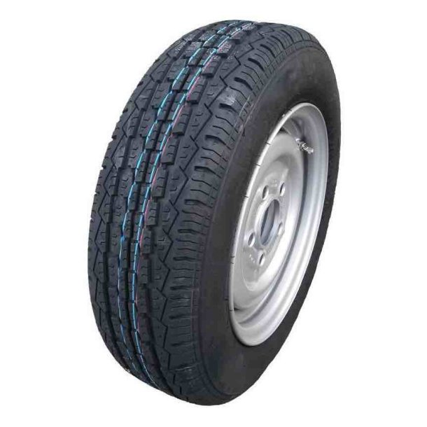 12" komplet hjul. Dk 195/60R12 5 huls flg til Ifor Williams 5/114,5/165,1.