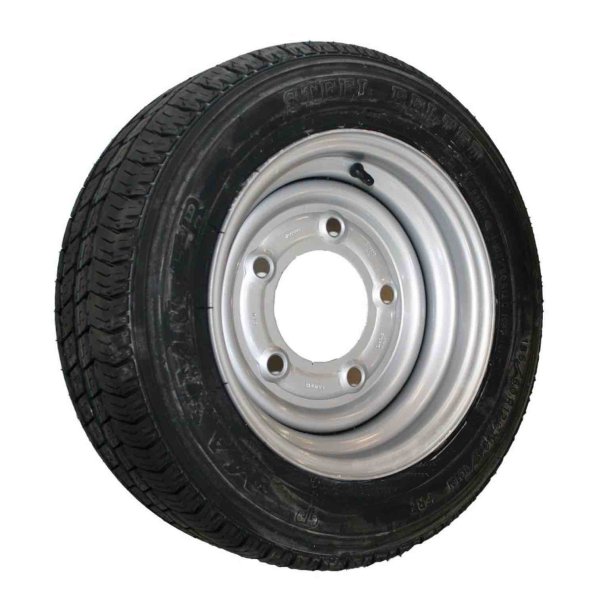 12" komplet trailerhjul 185/60R12 til Ifor Williams. 5/114.5