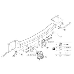 Skjult aftageligt anhngertrk til BMW 1 Serie E87. rg 09/2004 - 09/2011