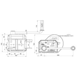 Hndspil 900 Kg. manuel AL-KO OPTIMA 901 PLUS med lastbremse, uden wire.