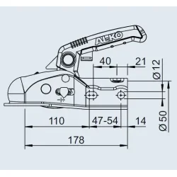 Kuglekobling AL-KO AK161 �35/45/50mm 1600Kg