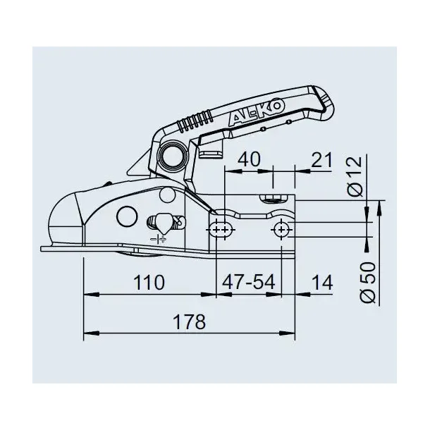 Kuglekobling AL-KO AK161 �35/45/50mm 1600Kg