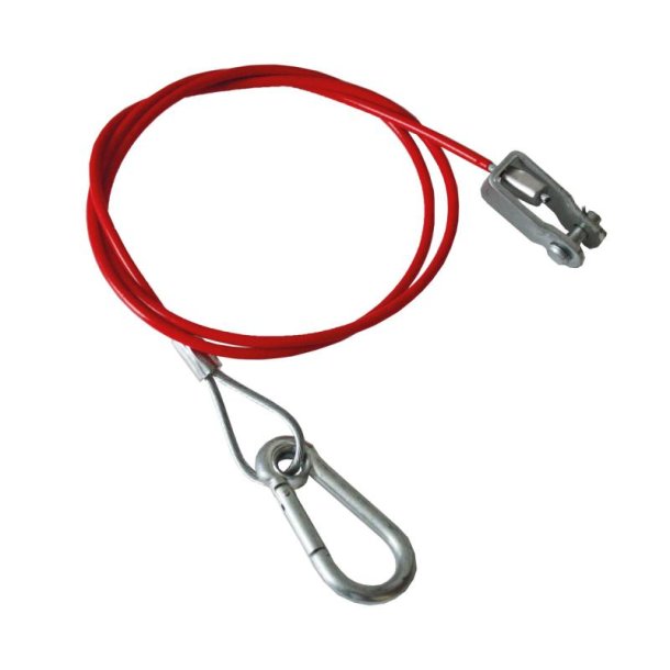 JS Trailerparts sikkerhedswire med gaffel lngde 1050 mm