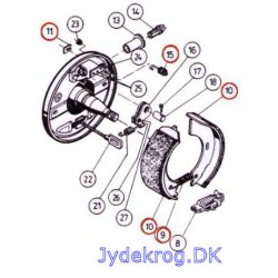 Bremseskosett 230 x 60 mm - for 1 AL-KO aksling