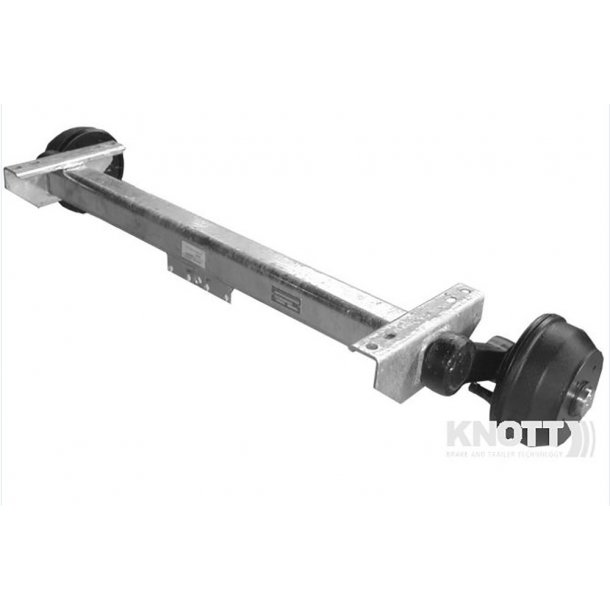 KNOTT 1500 kg. traileraksel med bremse - Ml A. 1600 mm. B. 65 mm. C. 2050 mm.