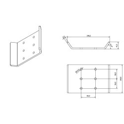 Neds�nkerplade med 3 r�kker med huller 83 X 56 mm.