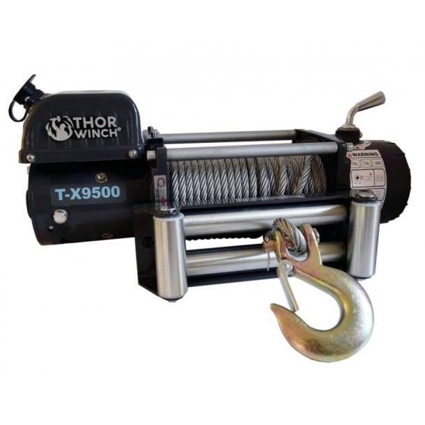 Thor Winch T-X9500 12V,4309 kg. med wire: 9,2 mm. x 26 m. 