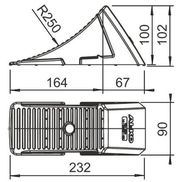 Alko stopp blokk for tilhenger &amp; campingvogn.