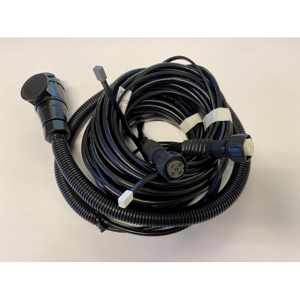 Kabling 7,0m. 13-polet kontakt og 2x5-polet kontakt for Jokon 595/830 og Aspck 5-polet, med baklys