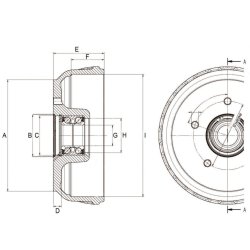 Bremsetromle BPW 200x50 100X4 