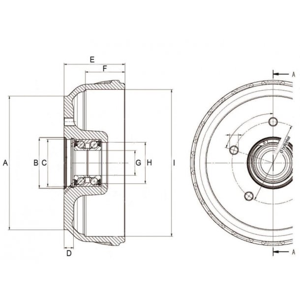 Bremsetromle BPW 200x50 100X4 